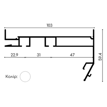 Гардина "ARTline" PRO, довжина 2 метри, білий ALGLP-2W фото