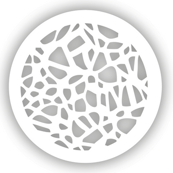 Магнітна вентиляційна решітка "Геометрія №8", (&Oslash; 150 мм.), біла + платформа Геометрія №8 біла фото