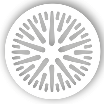 Магнітна вентиляційна решітка "Геометрія №1", (&Oslash; 150 мм.), біла + платформа Геометрія №1 біла фото