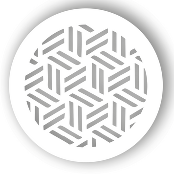 Магнітна вентиляційна решітка "Геометрія №3", (&Oslash; 150 мм.), біла + платформа Геометрія №3 біла фото