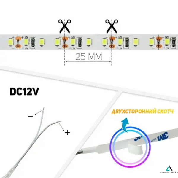 Светодиодная лента BIOM Professional BPS-G3-12-2835-120-CW-20 белый, негерметичная, 1м 00-00014499 фото