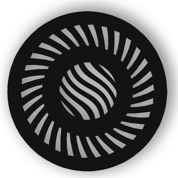 Магнітна вентиляційна решітка "Геометрія №2", (&Oslash; 150 мм.), чорна + платформа Геометрія №2 чорна фото